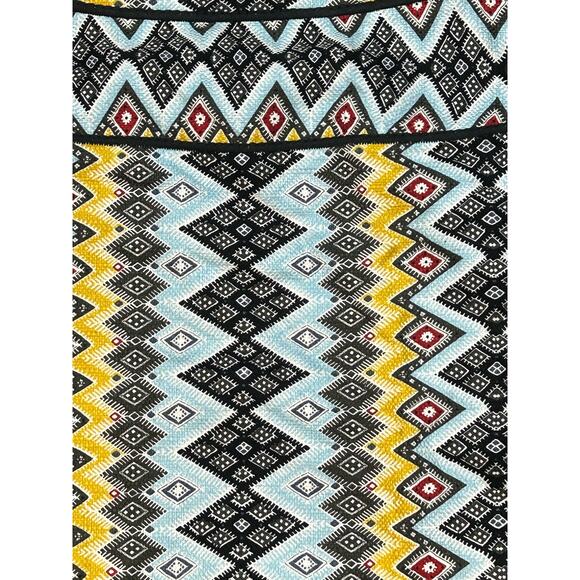 Ann Taylor Loft Aztec Tribal Multicolor Print Side Zip Mini Skirt Women's Size 8 - Picture 4 of 5